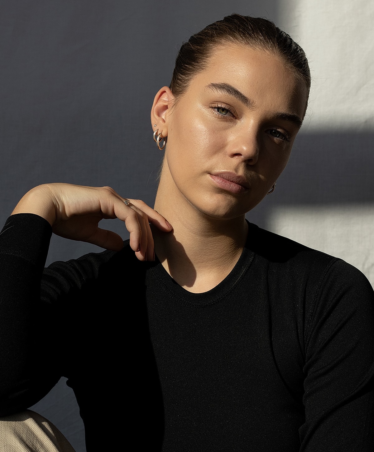 Portrait of a person in soft lighting.